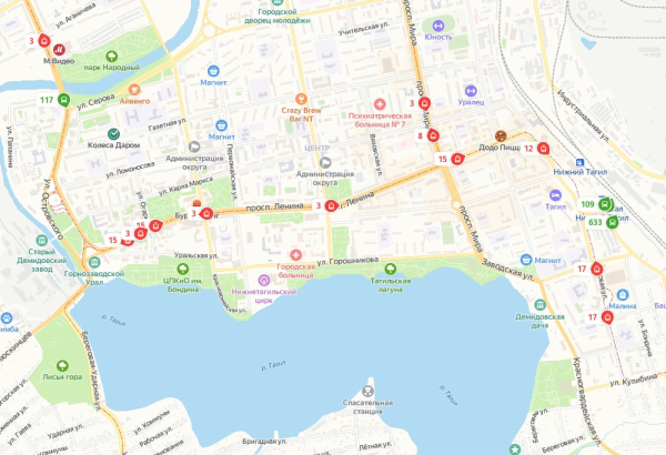 Трамваи Нижнего Тагила появились на картах Яндекса 0
