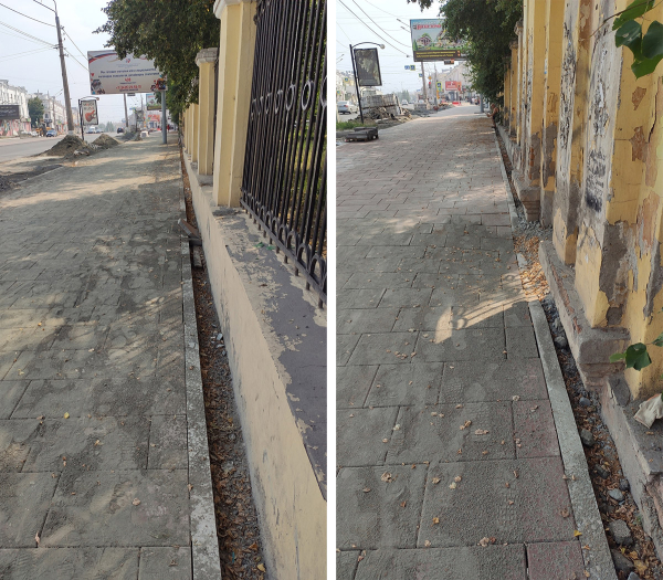 Странный тротуар на проспекте Мира доделали: вот, что получилось (фото) 0